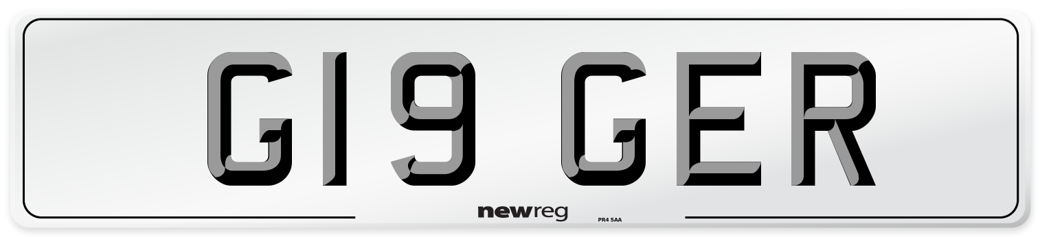 G19 GER Number Plate from New Reg